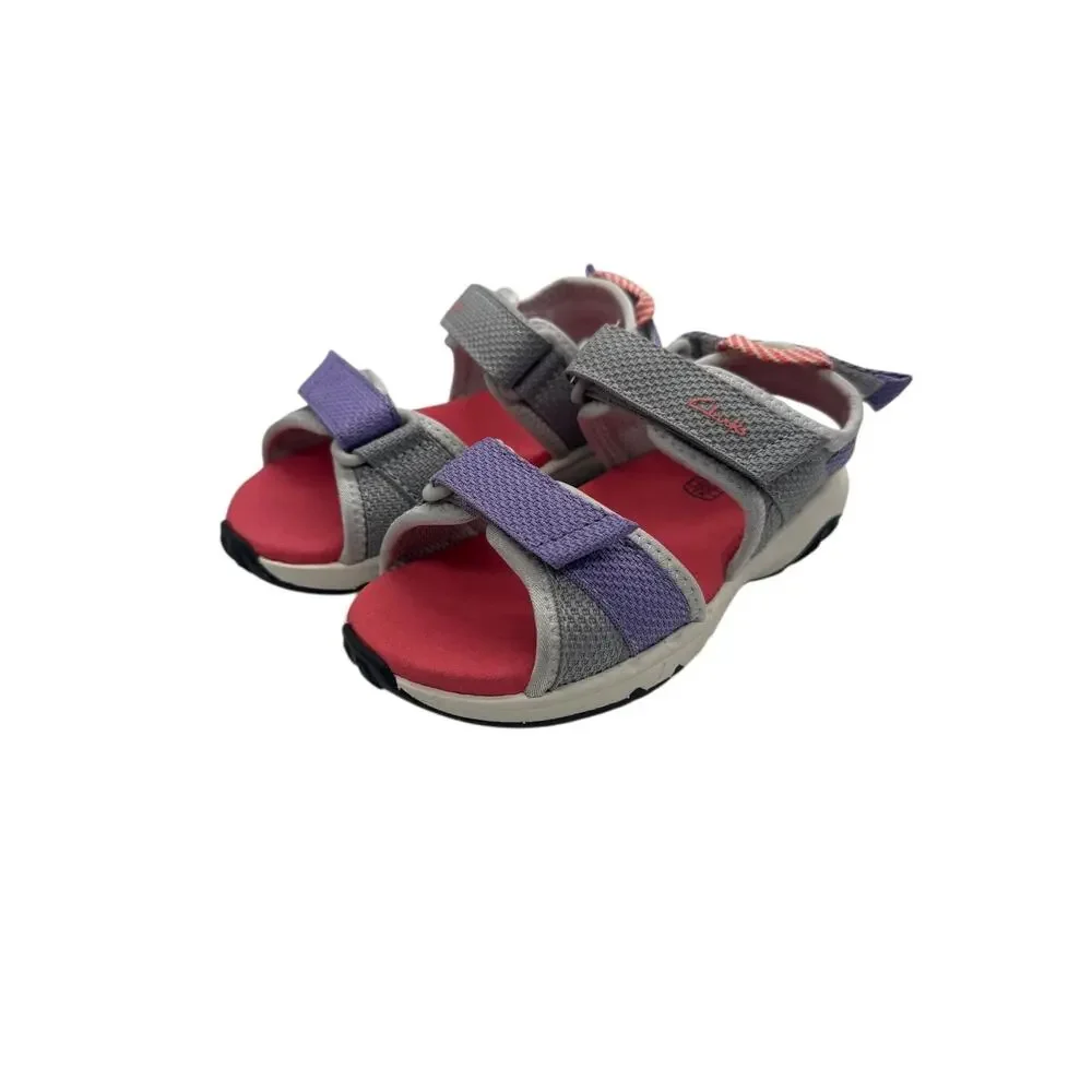 Clarks Girls Expo‎ Sea K. Sport Sandal, Grey Combi, 9 Wide Big Kid
